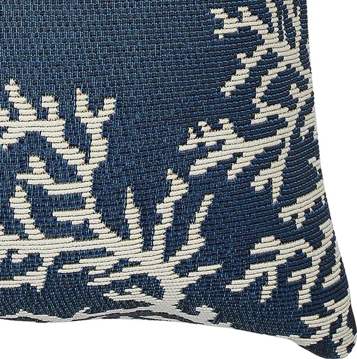 Coral Blossom Navy Indoor/Outdoor Accent Pillow