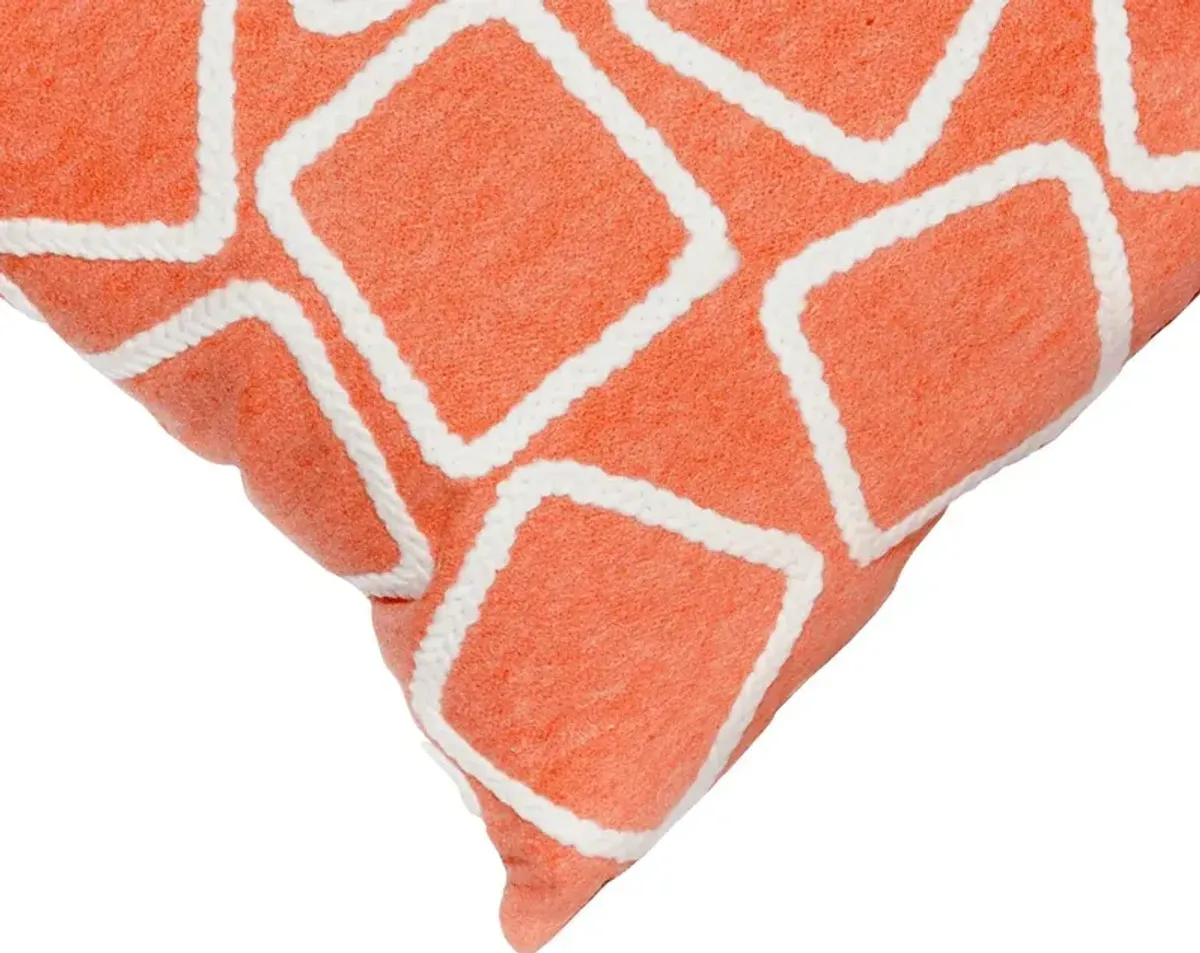 Arnway Orange Indoor/Outdoor Accent Pillow, Set of Two