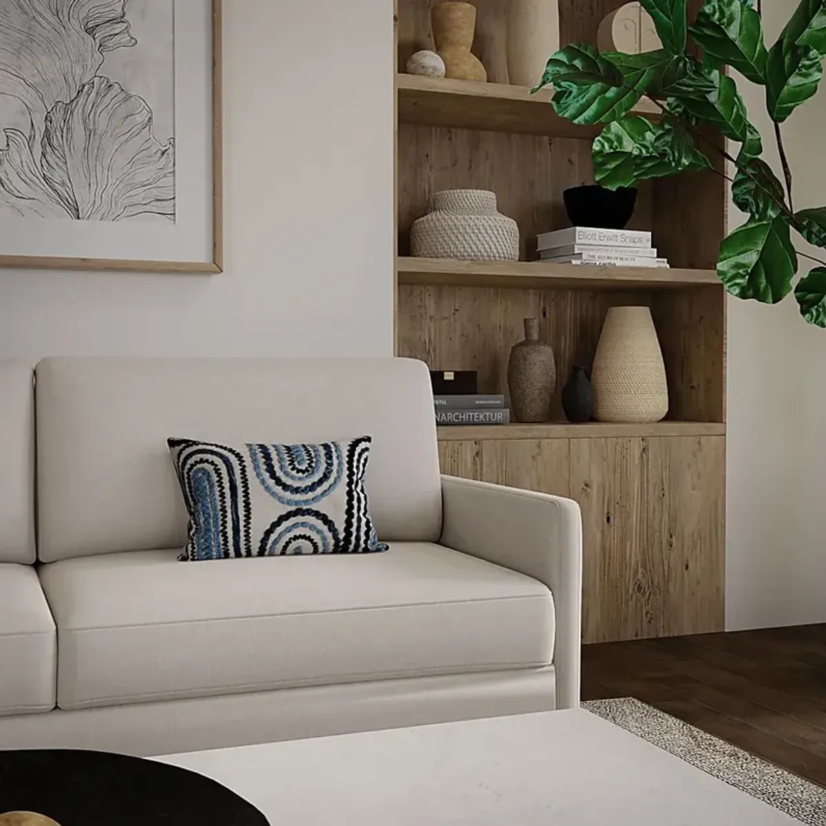 Drumm Blue Indoor/Outdoor Accent Pillow
