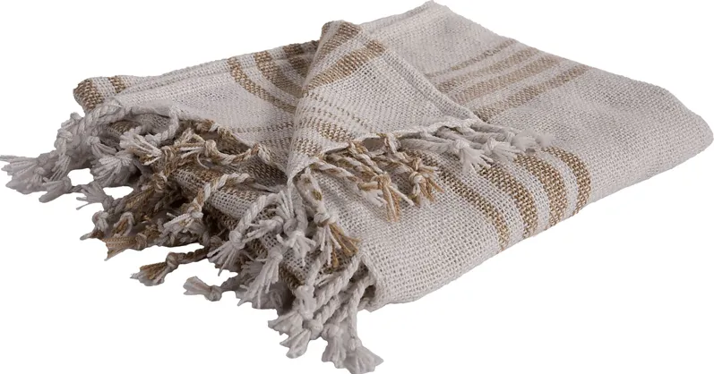 Eeva Natural Indoor/Outdoor Throw Blanket