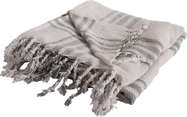 Erlend Gray Indoor/Outdoor Throw Blanket