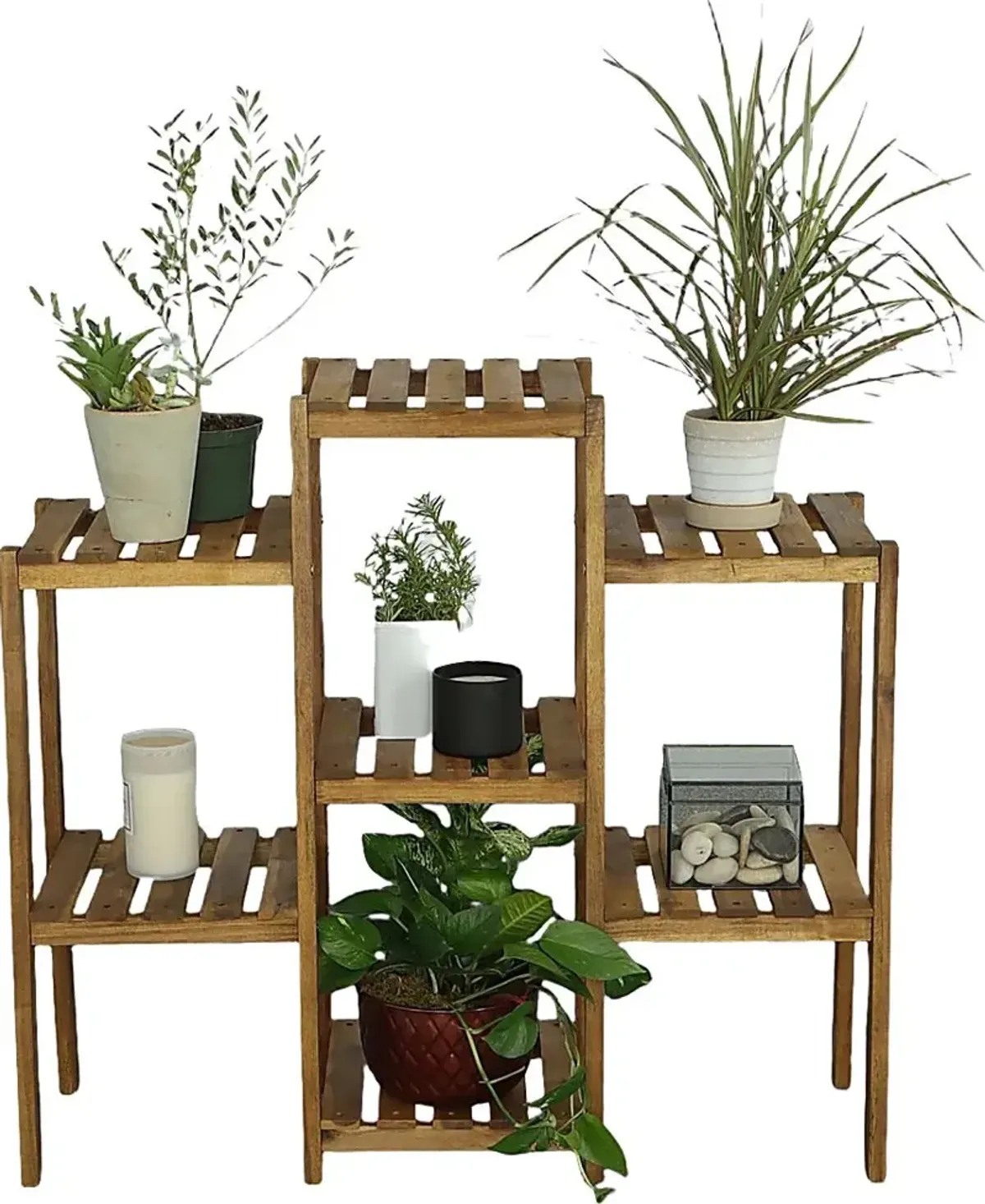 Outdoor Burgee Brown Multi-Tiered Planter