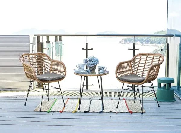 Brahmay Gray 3 Pc Chat Set