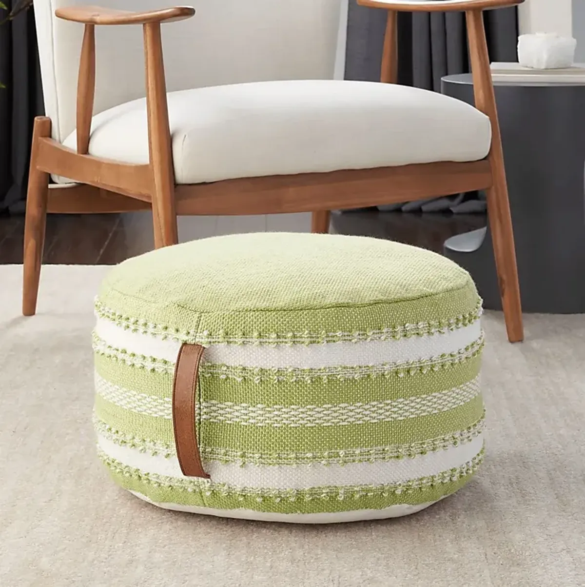 Windybay Green Indoor/Outdoor Pouf