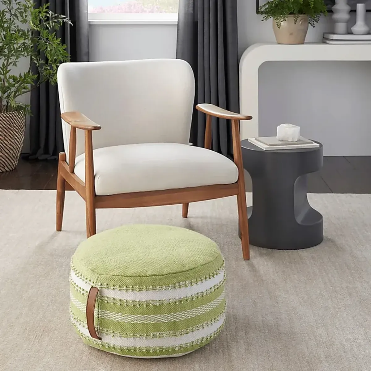 Windybay Green Indoor/Outdoor Pouf