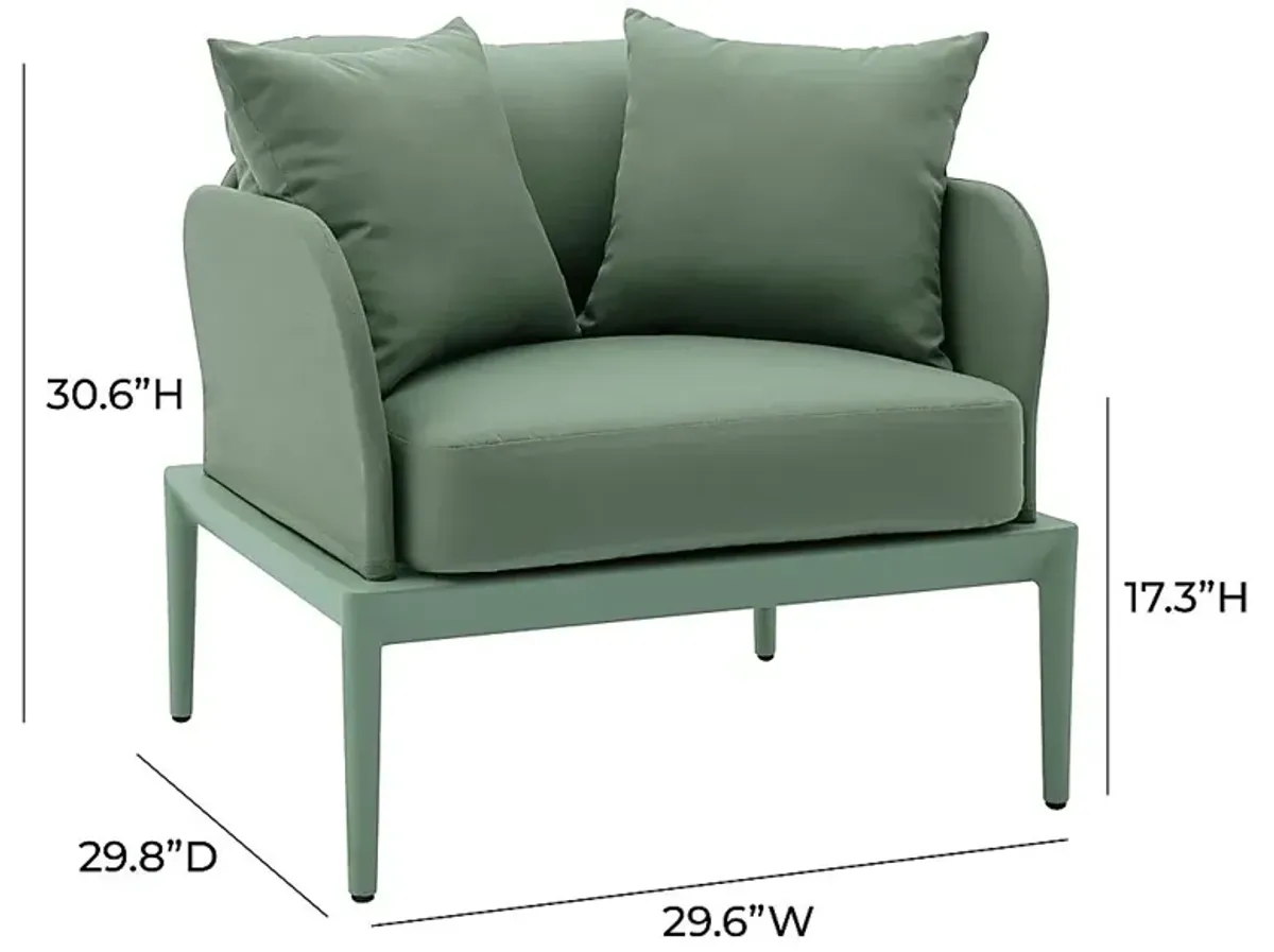 Outdoor Brenkman Green Arm Chair