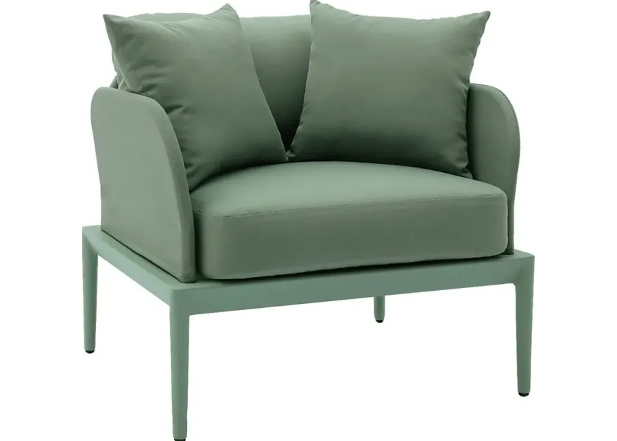 Outdoor Brenkman Green Arm Chair