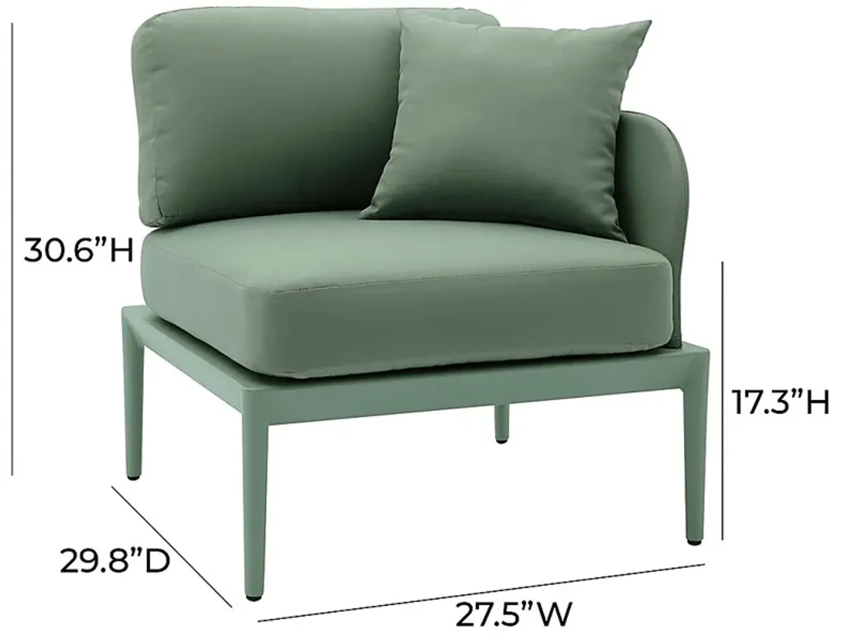 Outdoor Brenkman Green Right Corner Chair