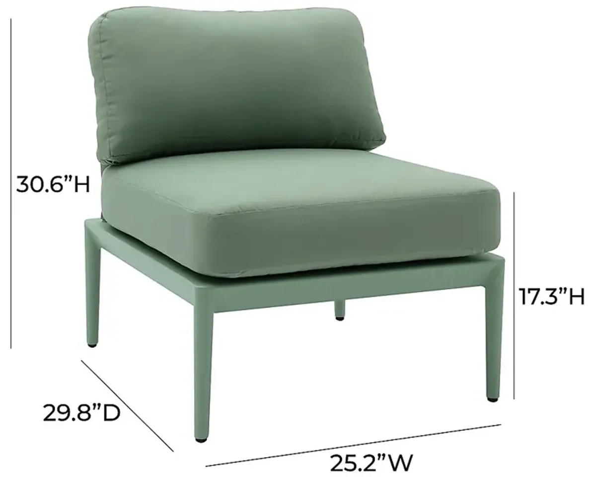 Outdoor Brenkman Green Armless Chair