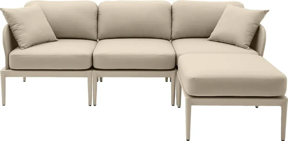 Outdoor Brenkman Taupe 4 Pc Sectional