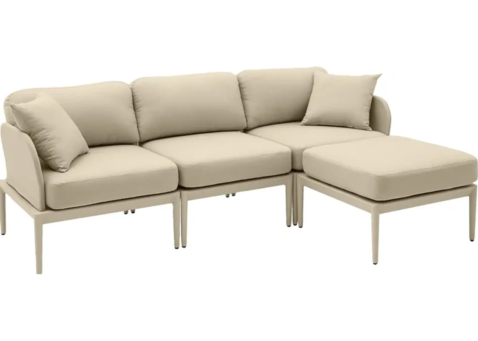 Outdoor Brenkman Taupe 4 Pc Sectional