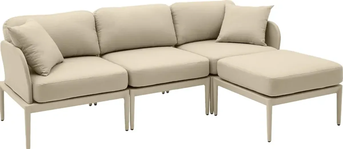 Outdoor Brenkman Taupe 4 Pc Sectional