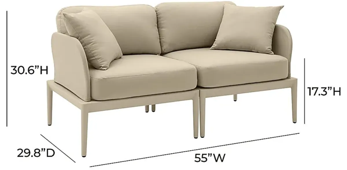 Outdoor Brenkman Taupe Loveseat