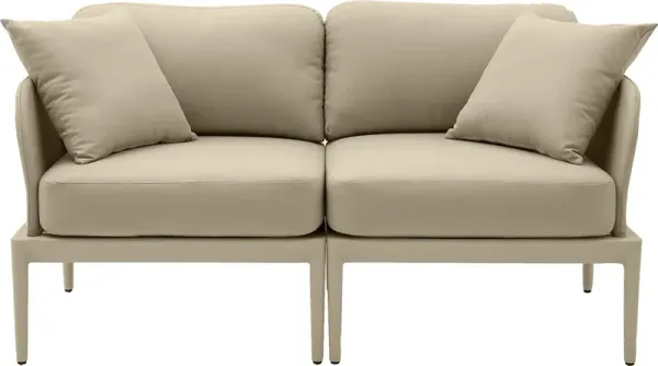 Outdoor Brenkman Taupe Loveseat