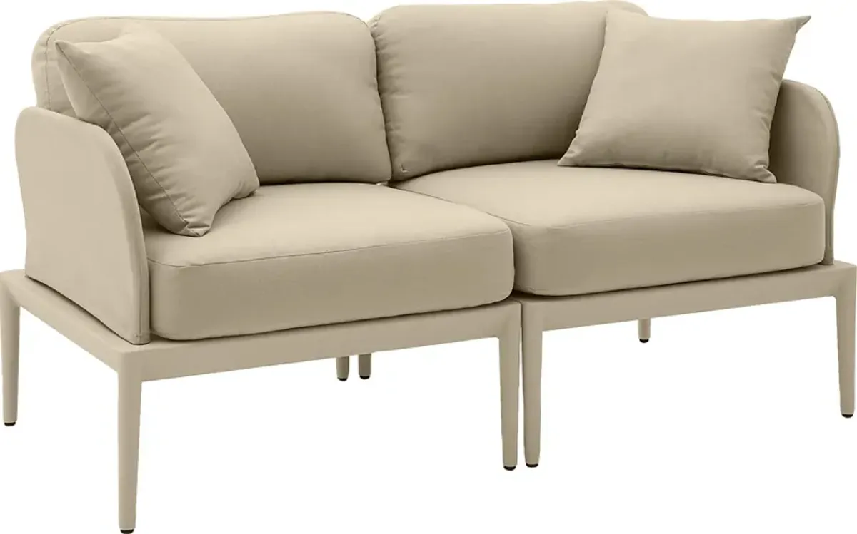 Outdoor Brenkman Taupe Loveseat