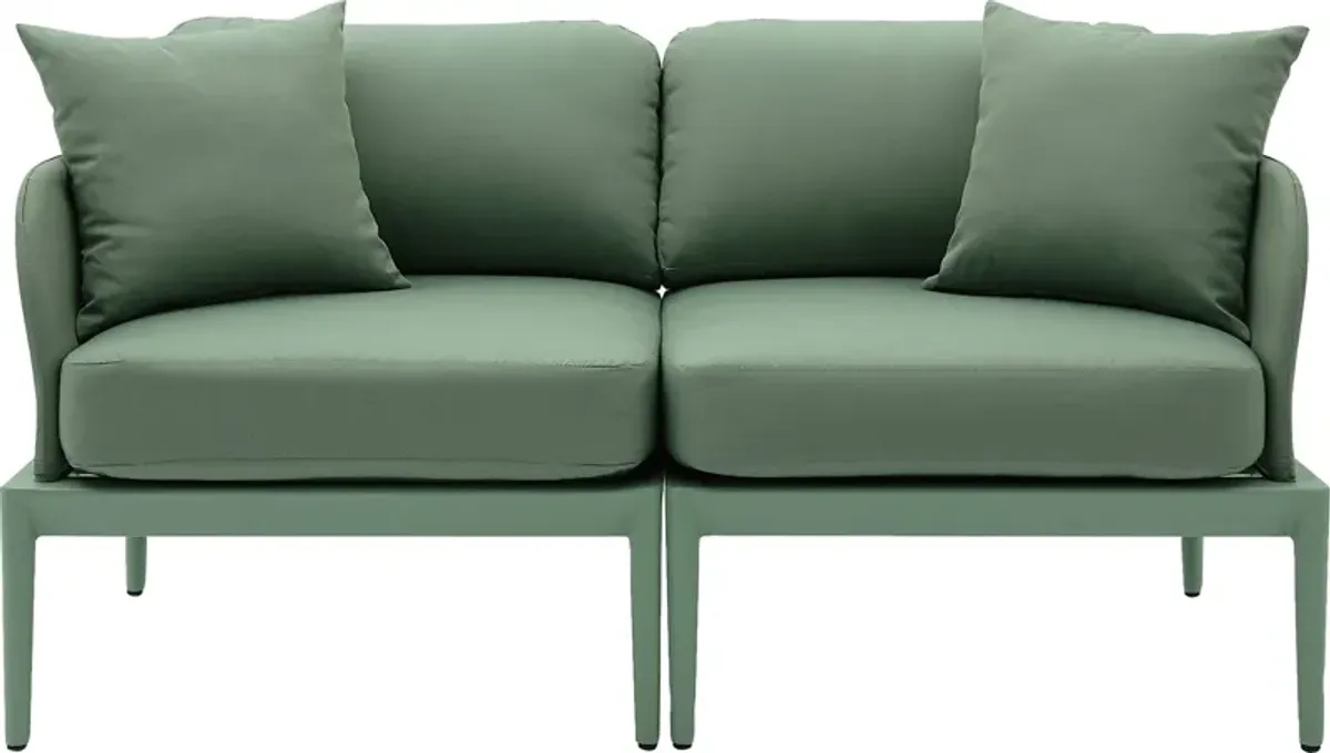 Outdoor Brenkman Green Loveseat