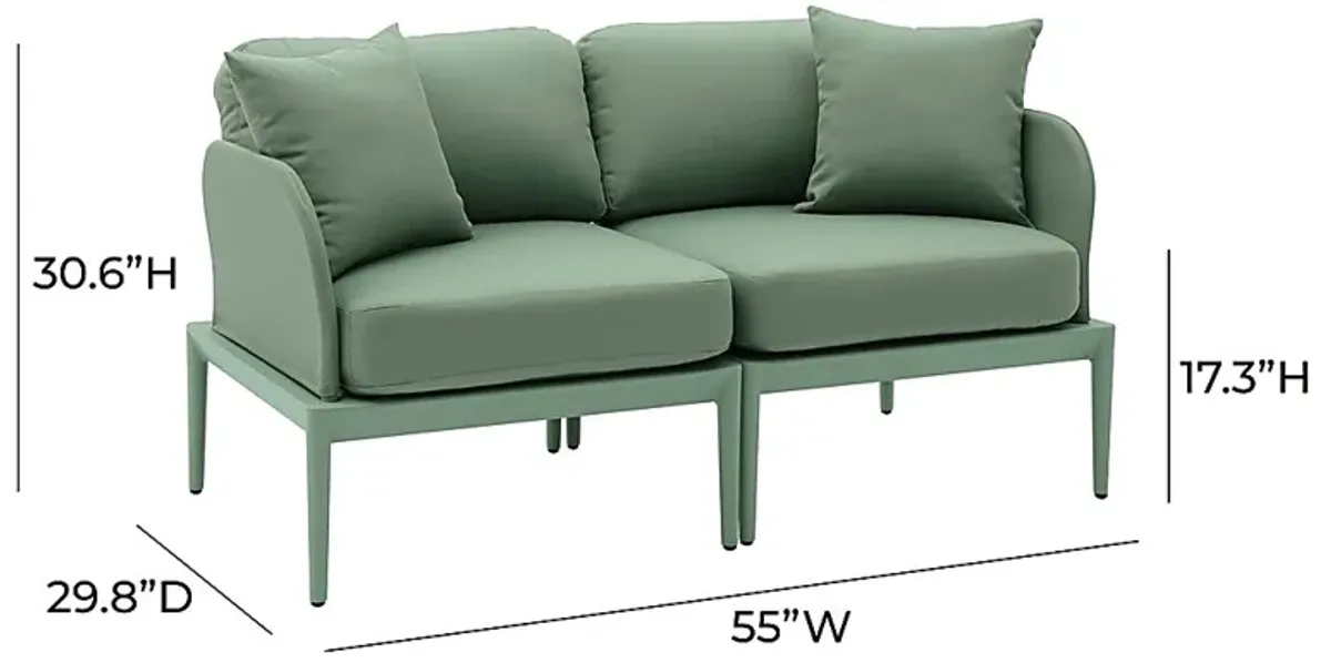 Outdoor Brenkman Green Loveseat