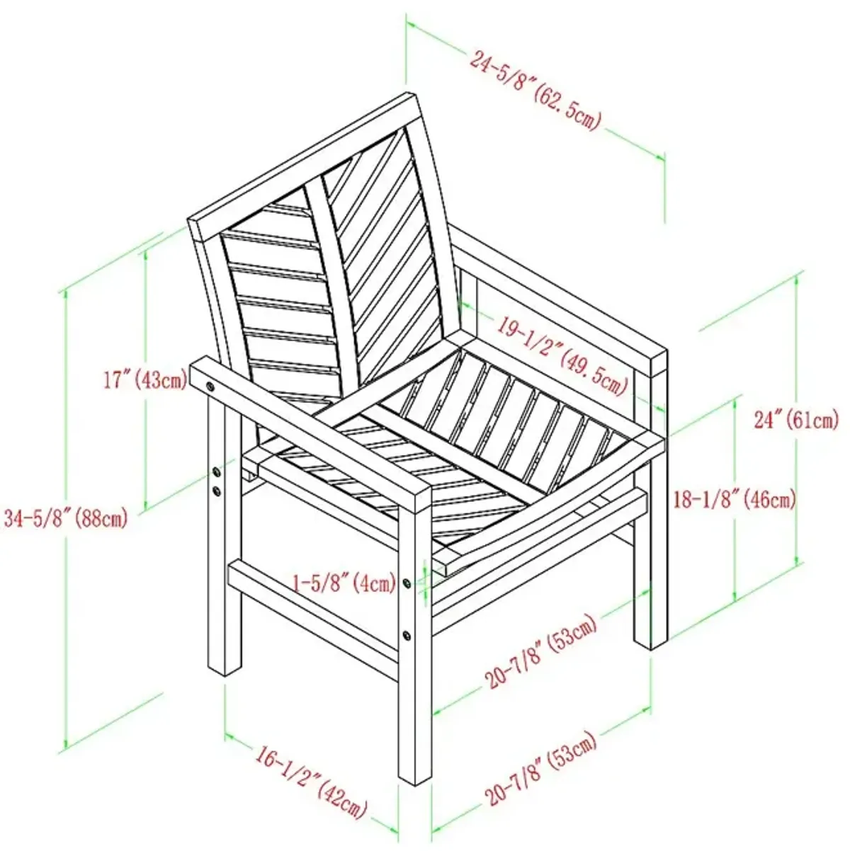 Honeytree Gray Outdoor Accent Chair, Set of 2