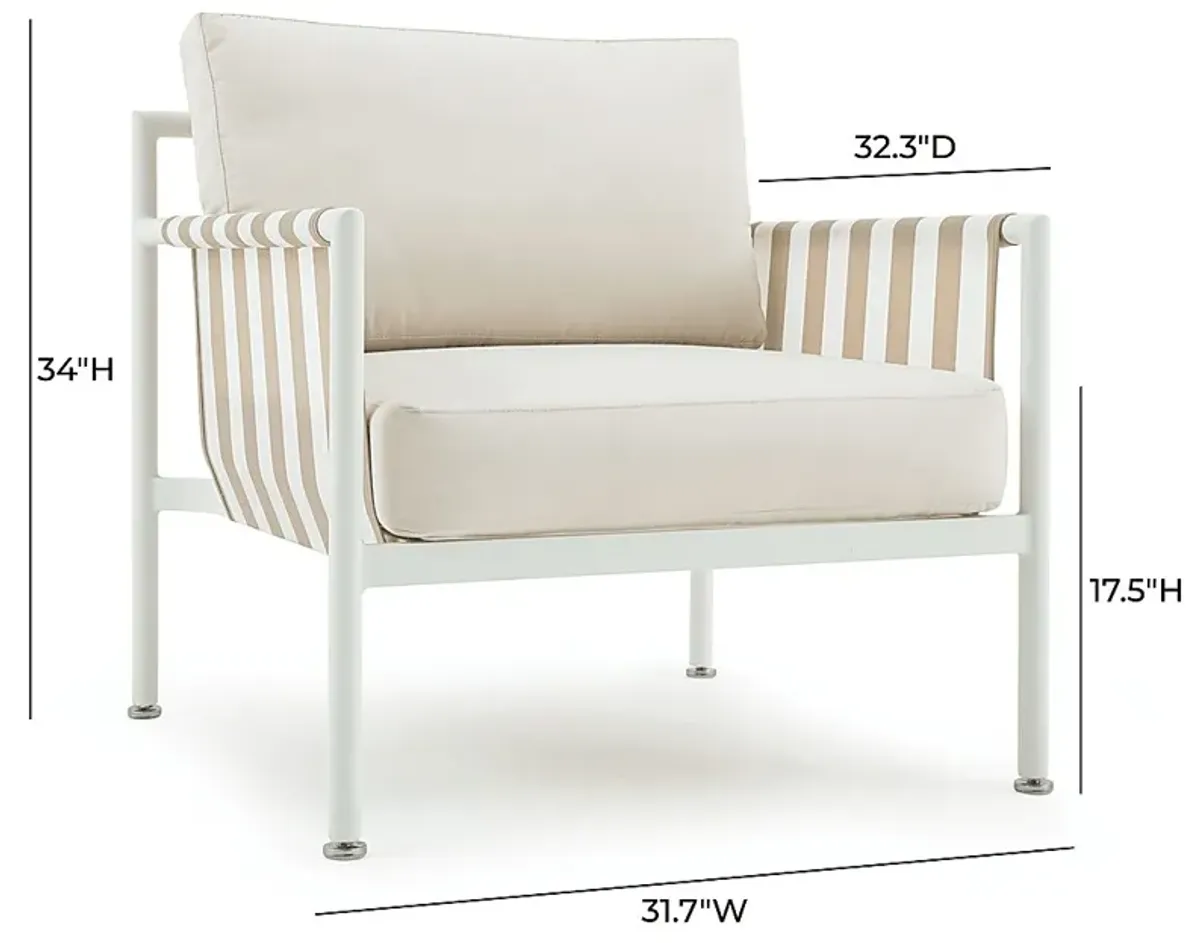 Outdoor Arboleda Cream Accent Chair