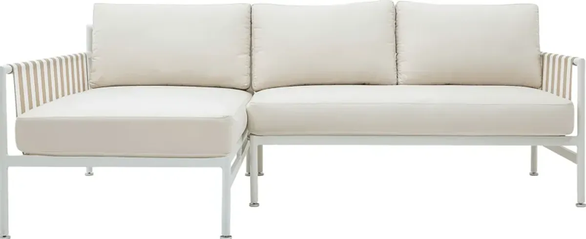 Outdoor Arboleda Cream 2 Pc Left Arm Chaise Sectional