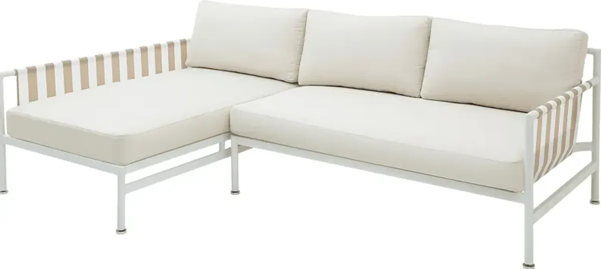 Outdoor Arboleda Cream 2 Pc Left Arm Chaise Sectional