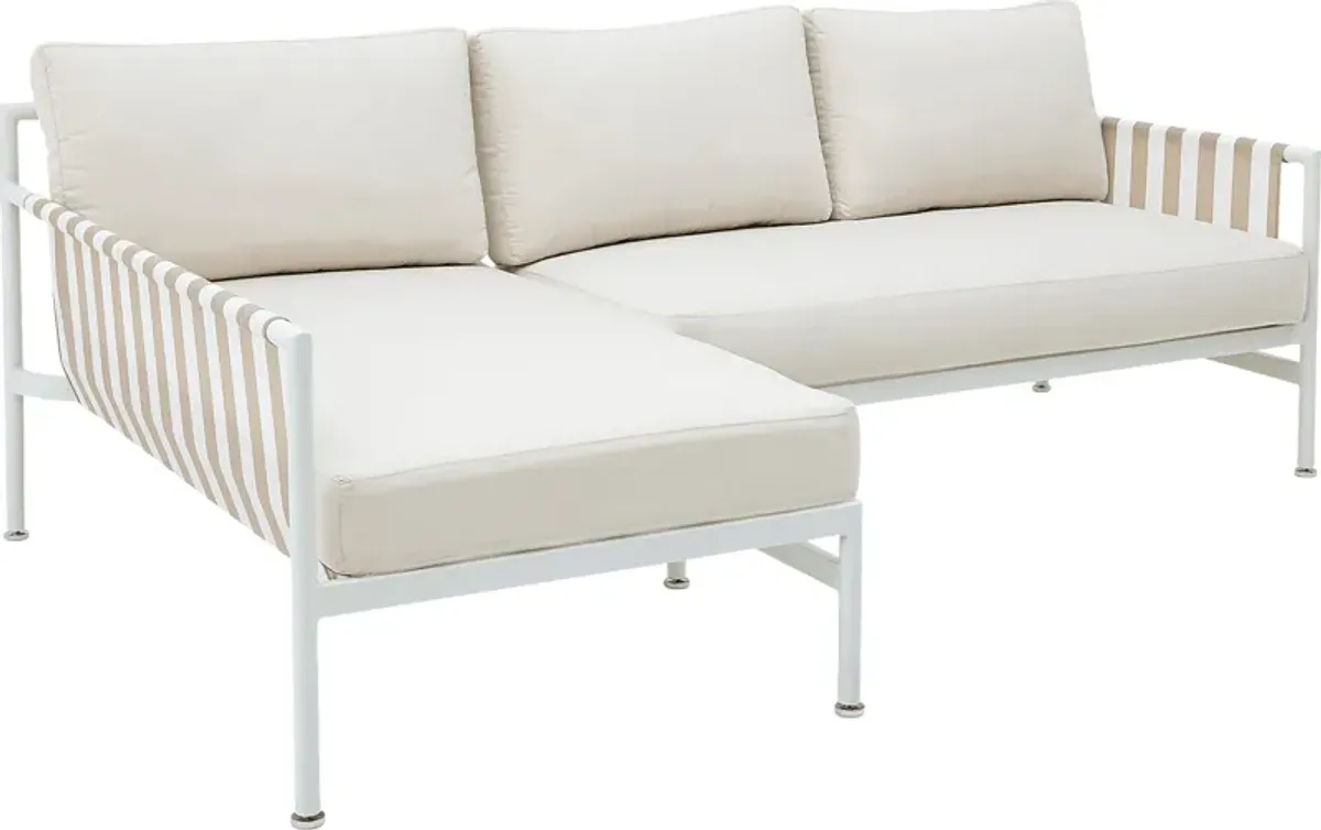 Outdoor Arboleda Cream 2 Pc Left Arm Chaise Sectional