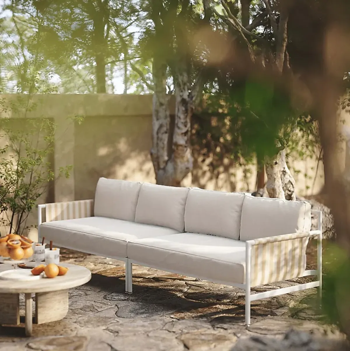 Outdoor Arboleda Cream Sofa