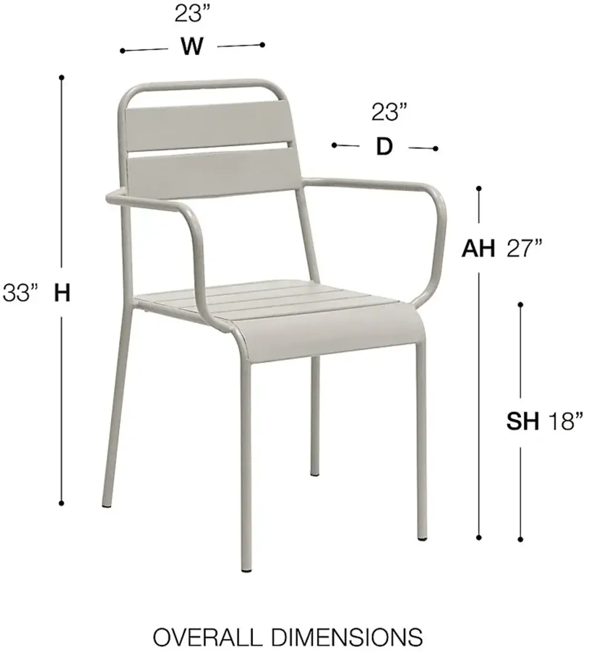Outdoor Sowelle Gray Arm Chair, Set of 2