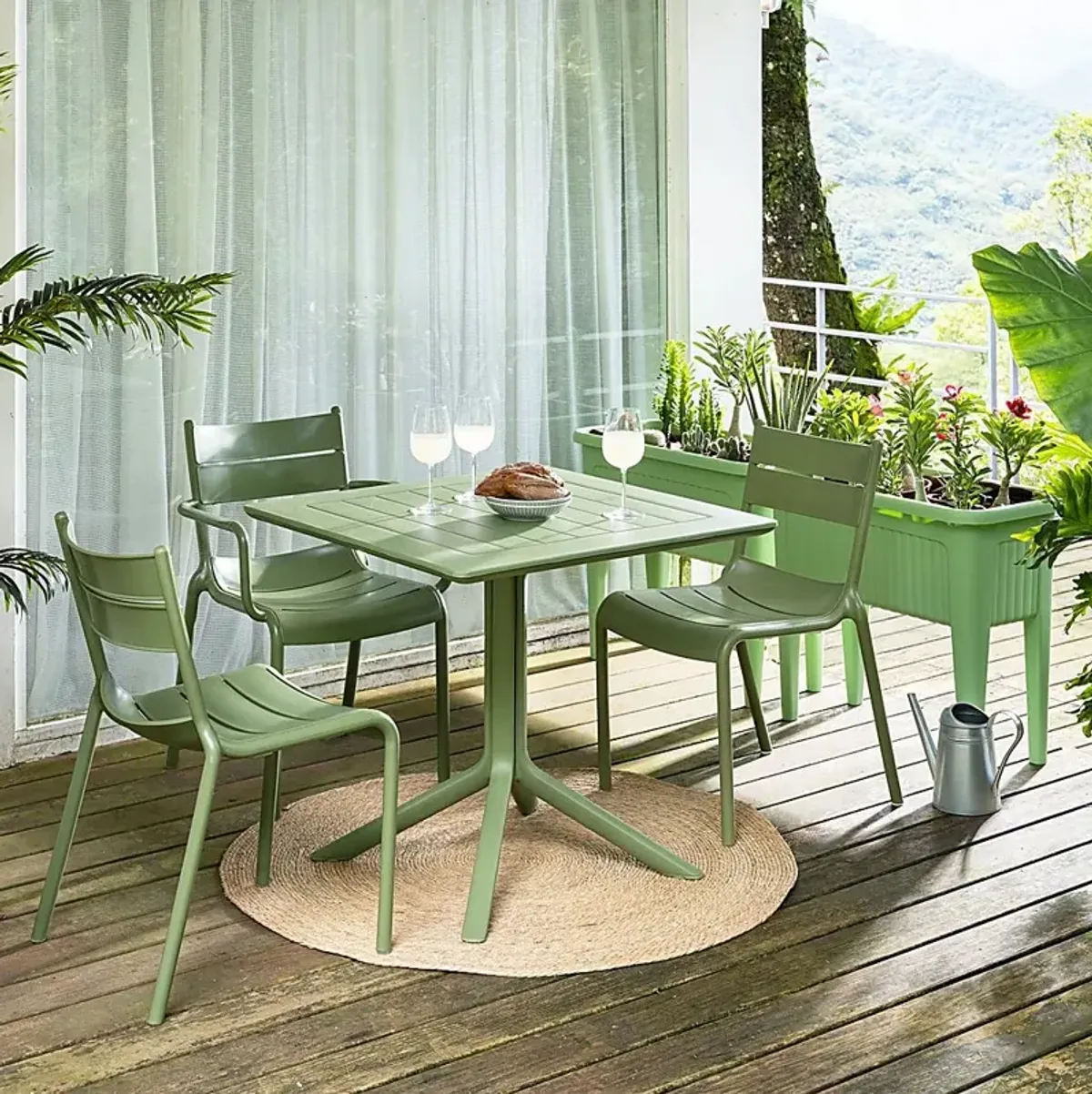 Lagoon Venice Green Outdoor Dining Table