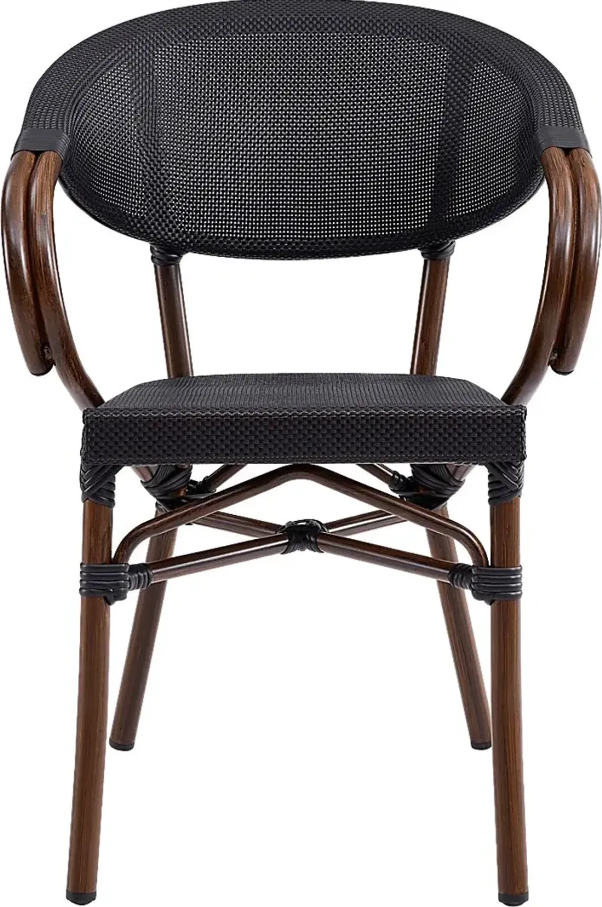 Outdoor Villepigue Black Arm Chair, Set of 2