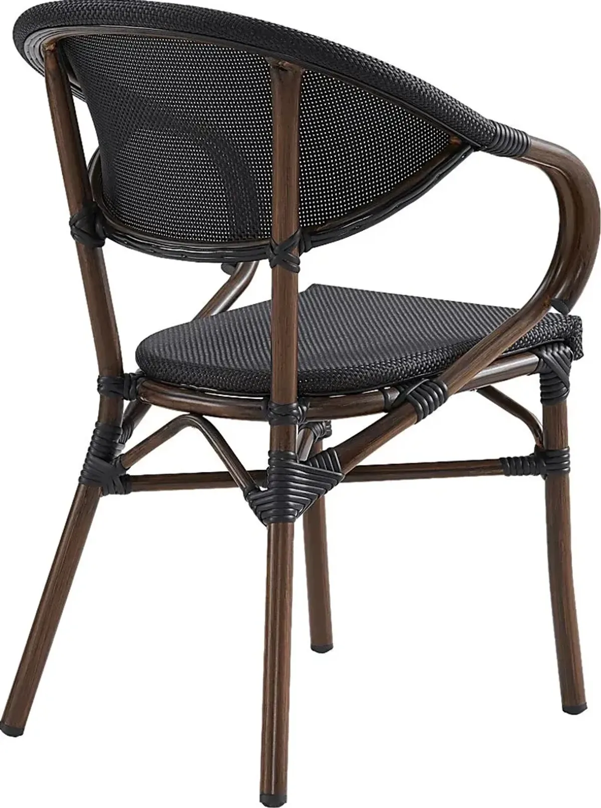 Outdoor Villepigue Black Arm Chair, Set of 2