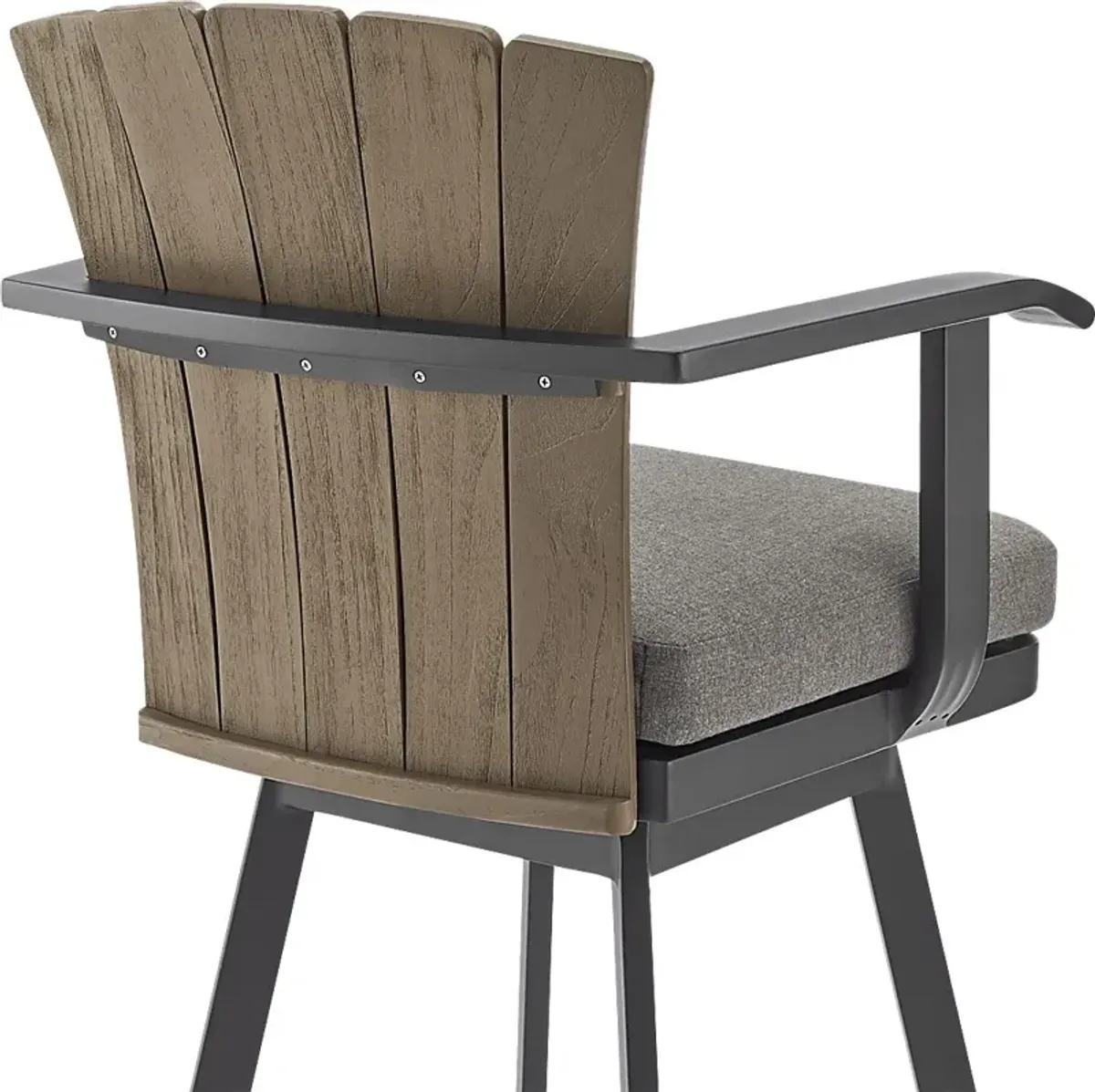 Outdoor Sallodge Charcoal Swivel Barstool