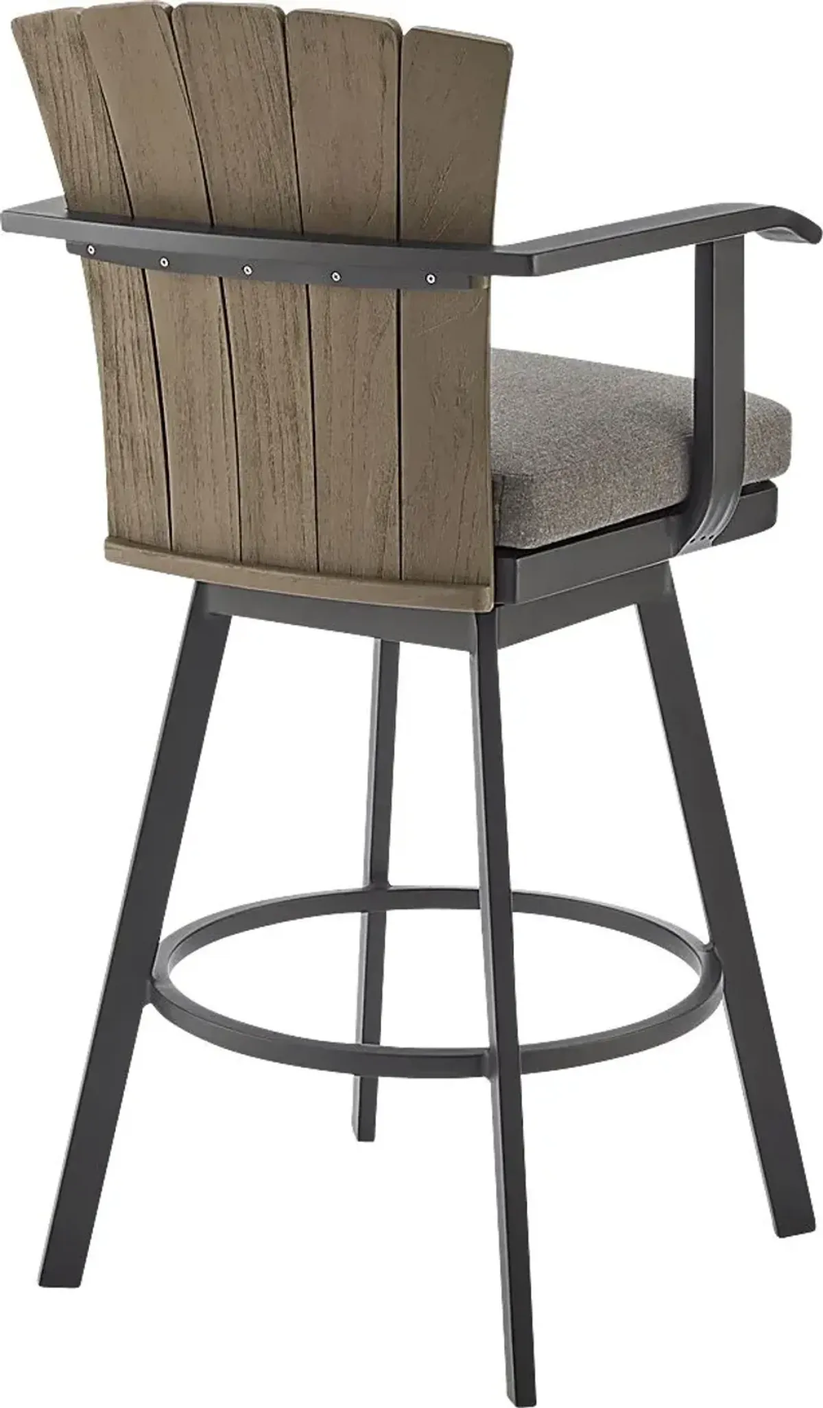 Outdoor Sallodge Charcoal Swivel Barstool