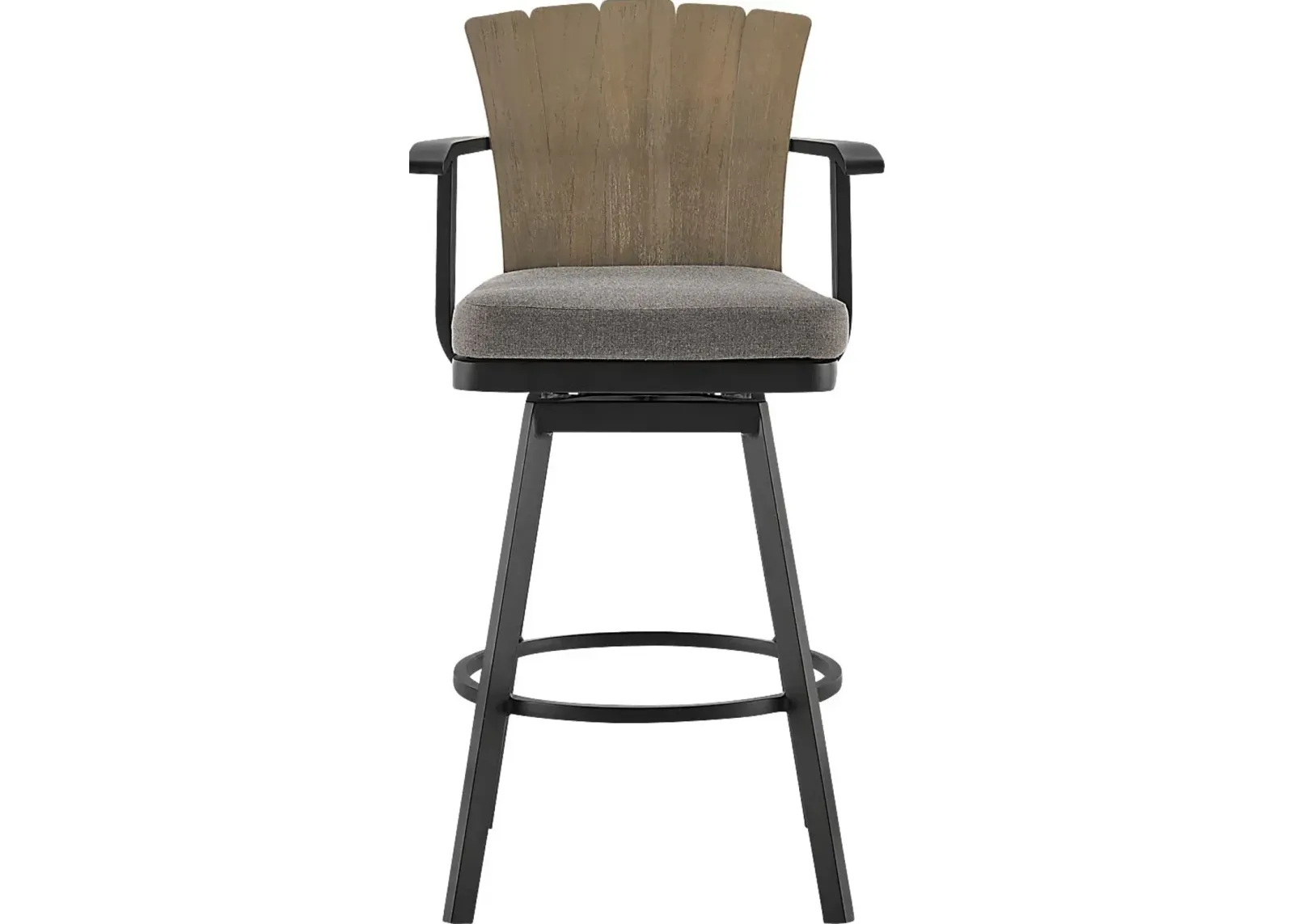 Outdoor Sallodge Charcoal Swivel Barstool