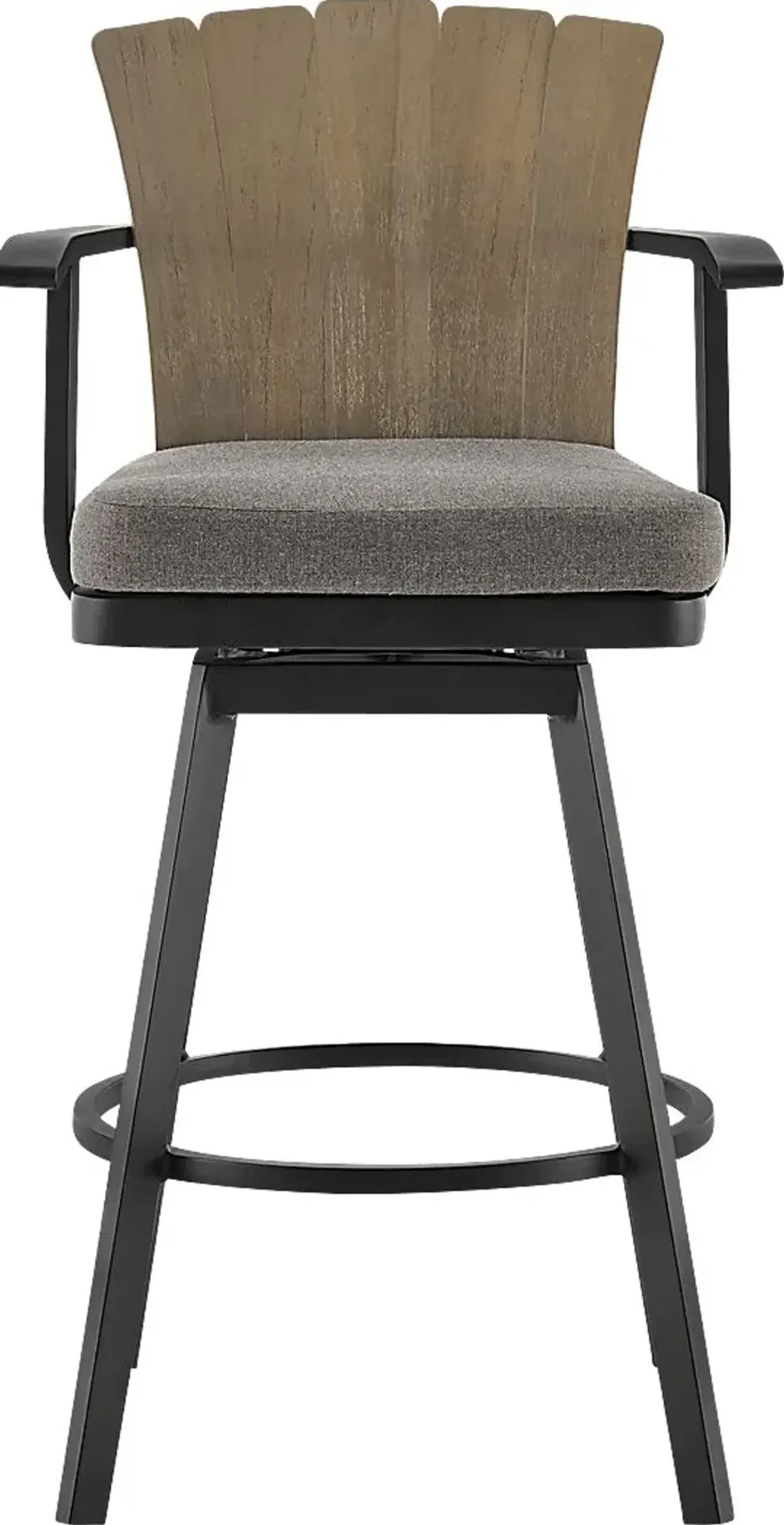 Outdoor Sallodge Charcoal Swivel Barstool