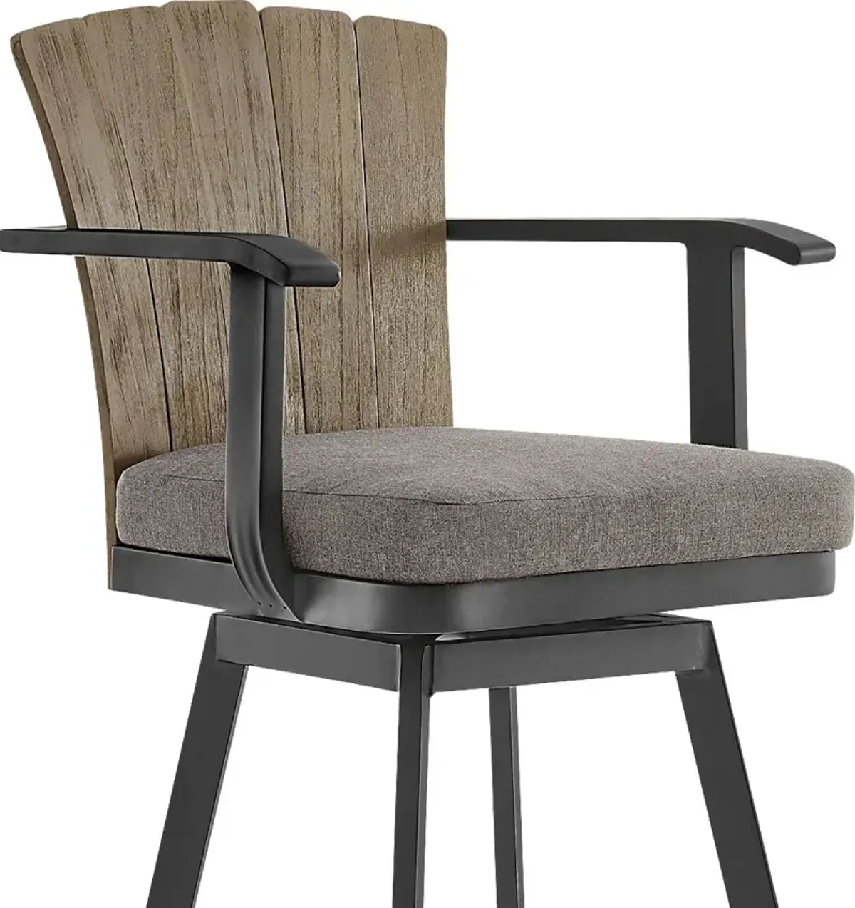 Outdoor Sallodge Charcoal Swivel Barstool