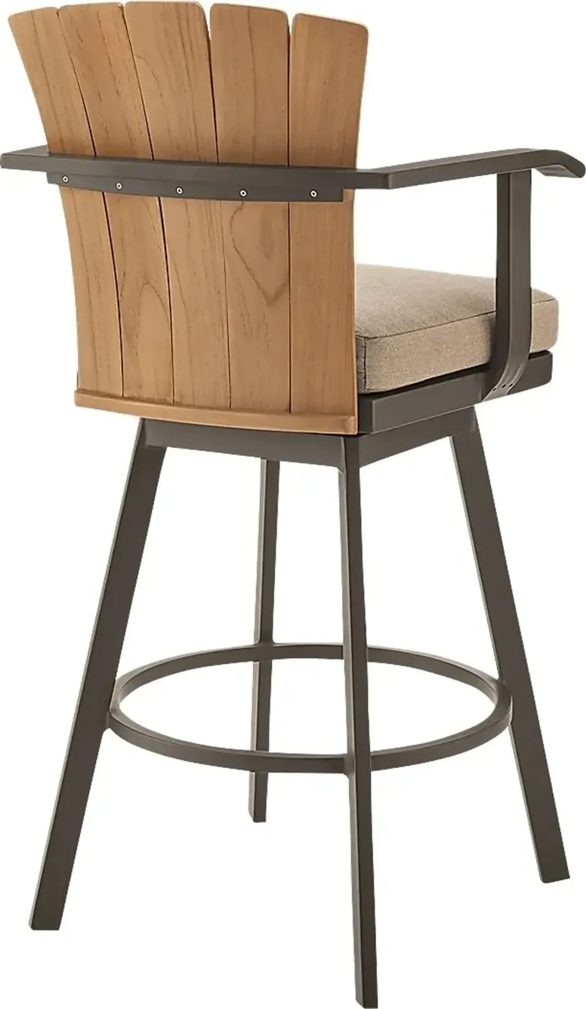 Outdoor Sallodge Brown Swivel Barstool