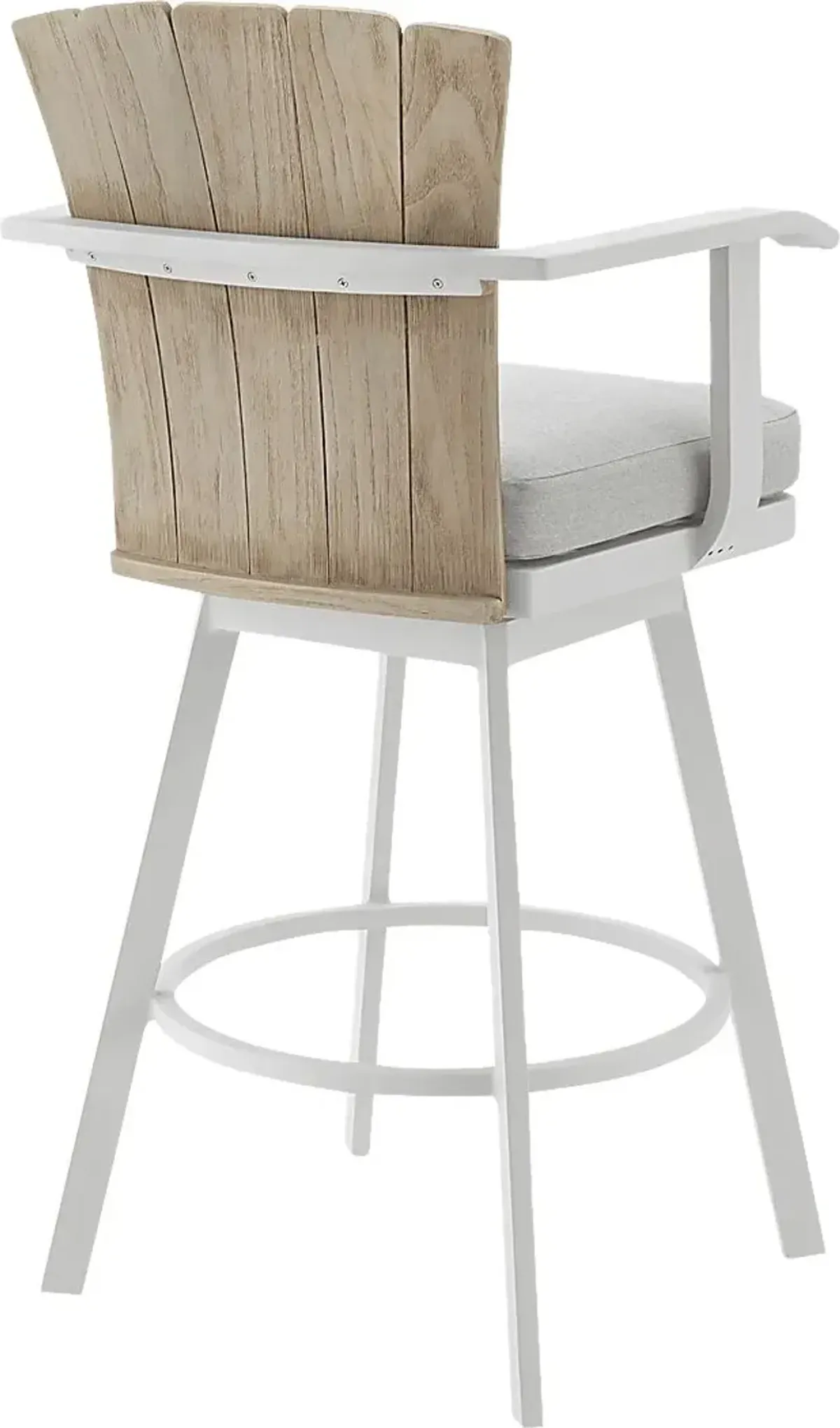 Outdoor Sallodge Gray Swivel Barstool