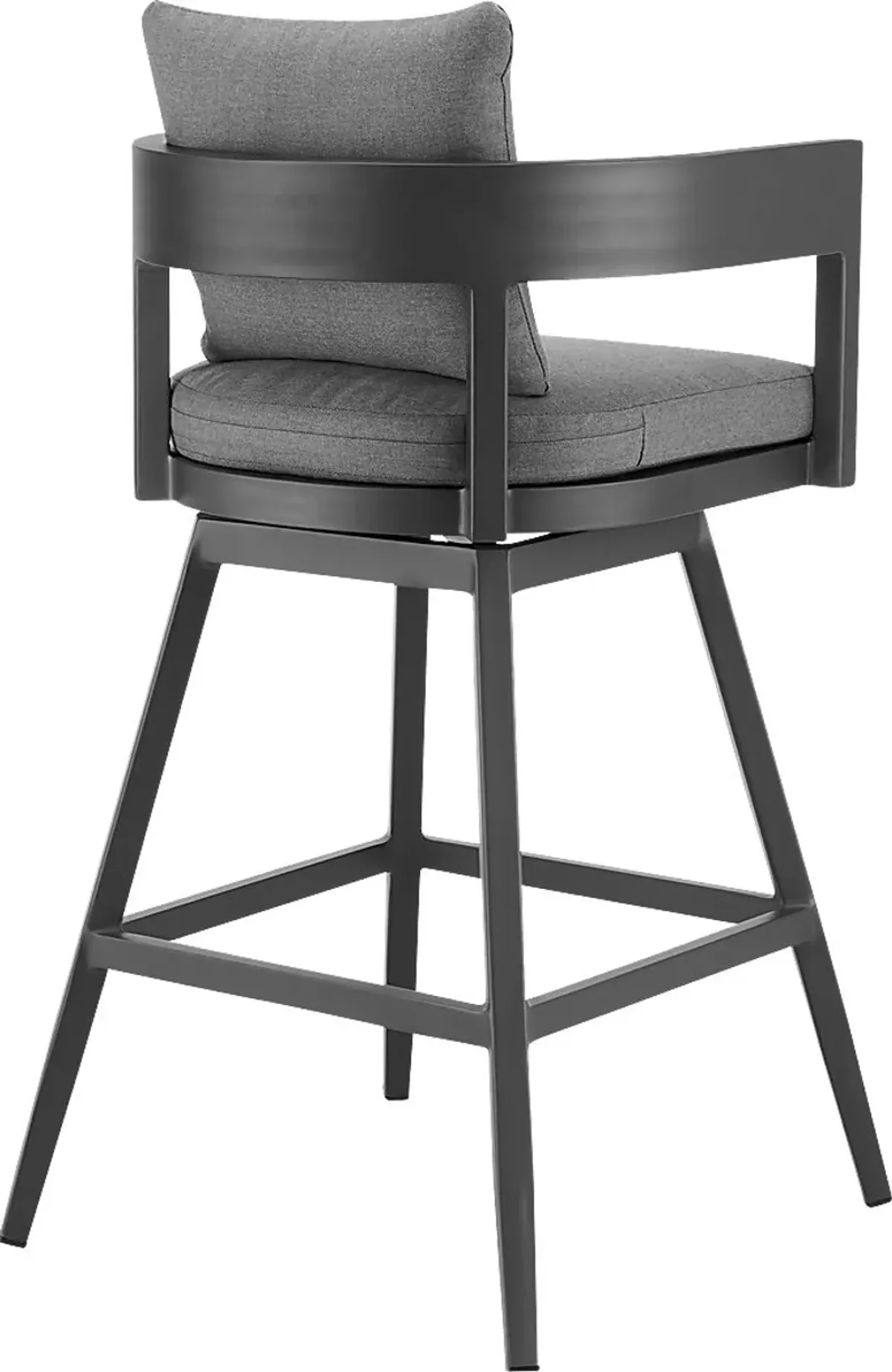 Outdoor Leeton Gray Swivel Barstool