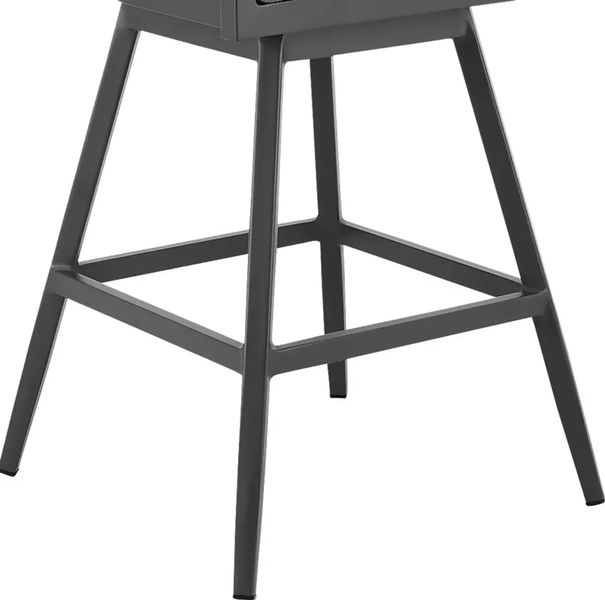 Outdoor Leeton Gray Swivel Barstool