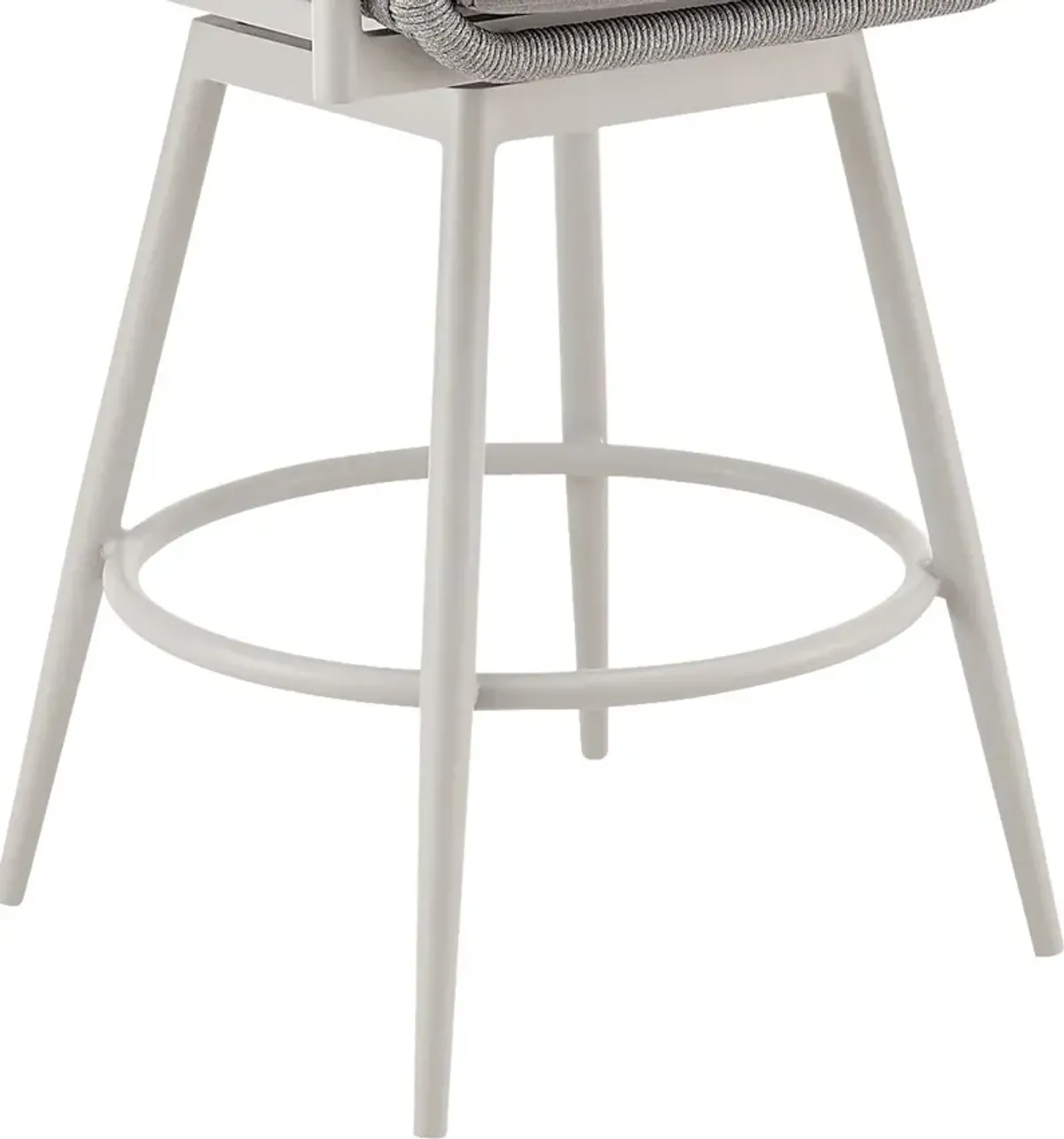 Outdoor Rowding Gray Swivel Barstool