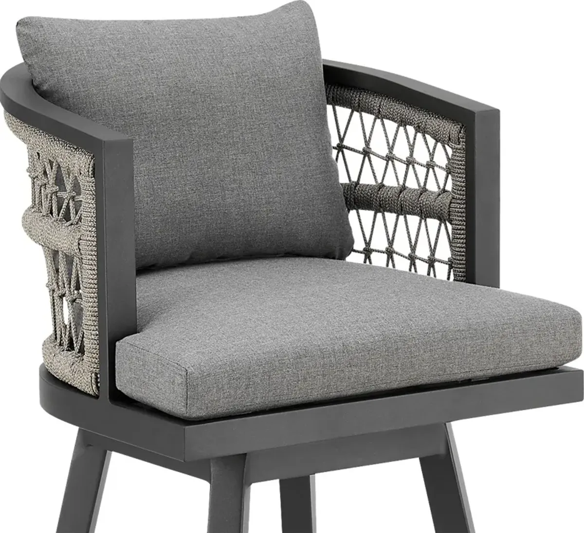 Outdoor Hebtos Gray Swivel Barstool