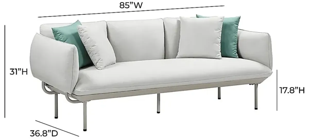 Outdoor Laurine Light Gray Sofa