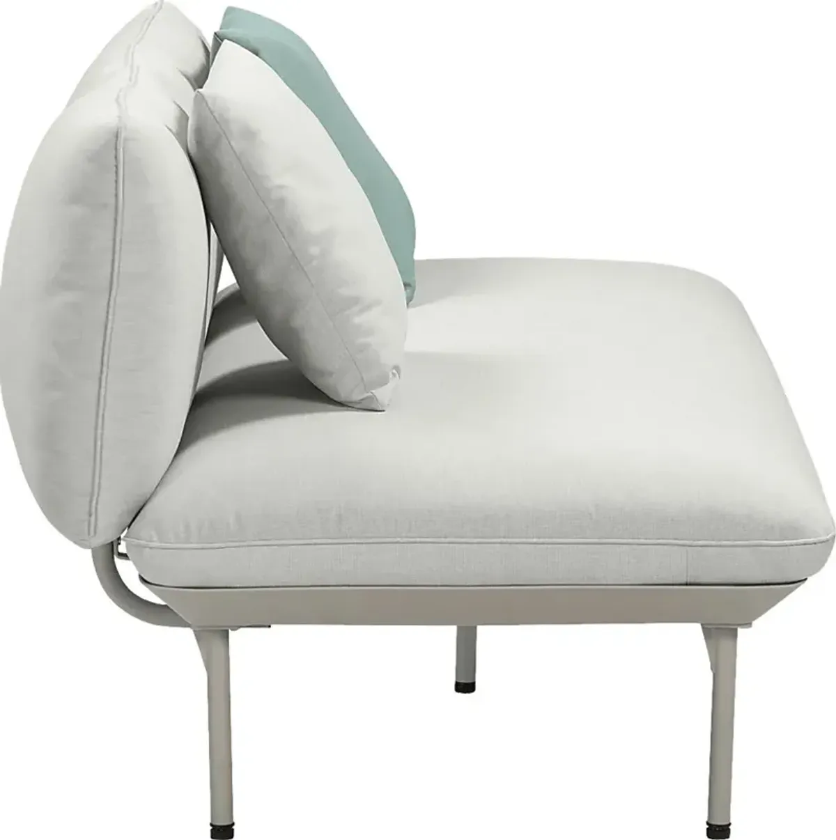 Outdoor Laurine Light Gray Loveseat