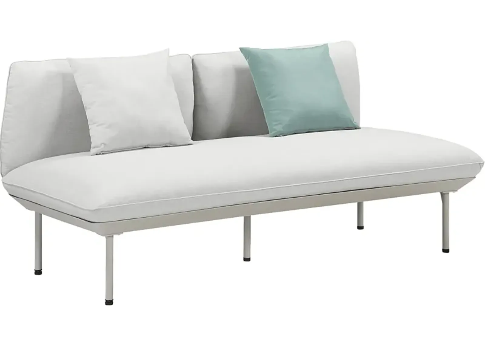 Outdoor Laurine Light Gray Loveseat