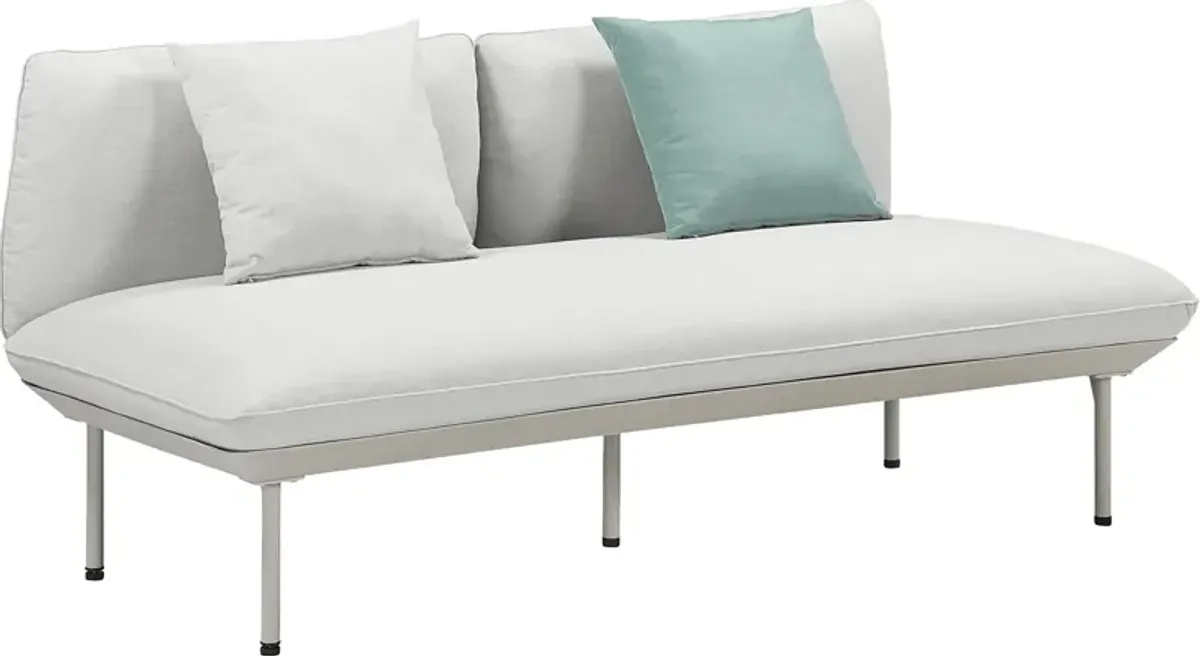 Outdoor Laurine Light Gray Loveseat