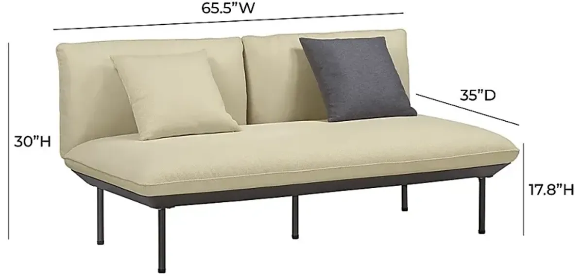 Outdoor Laurine Beige Loveseat