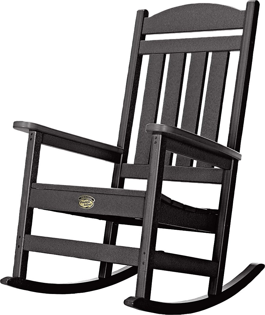 Pawleys Island Bunlou Black Outdoor Rocking Chair