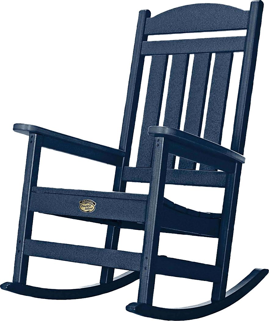 Pawleys Island Bunlou Navy Outdoor Rocking Chair