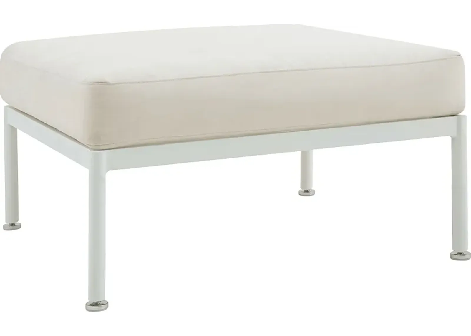 Outdoor Arboleda Cream Ottoman